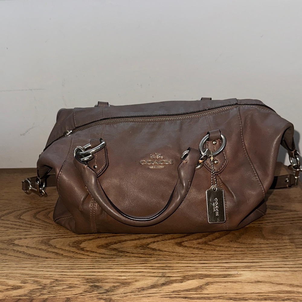 Coach Brown Leather Duffel Bag/Purse